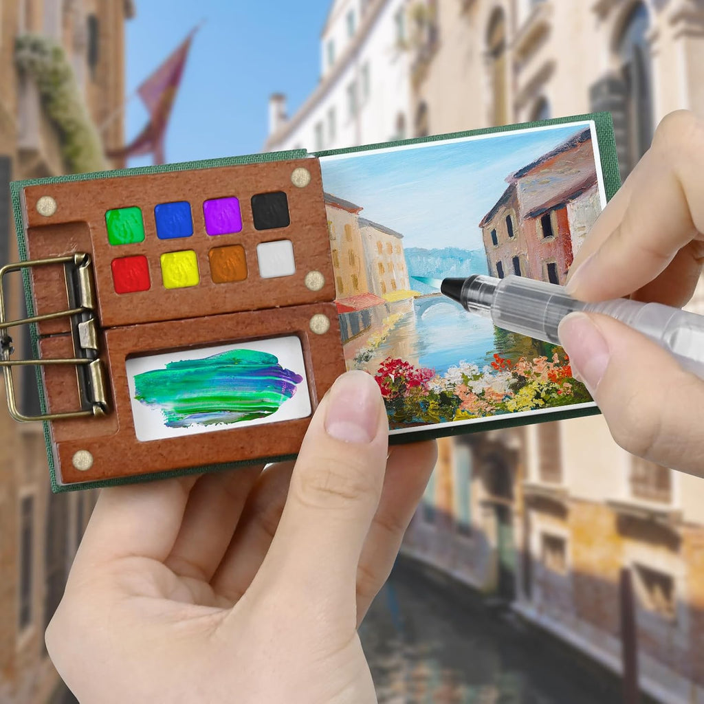 Mini Watercolor Palette Set Complete Travel Watercolor Kit