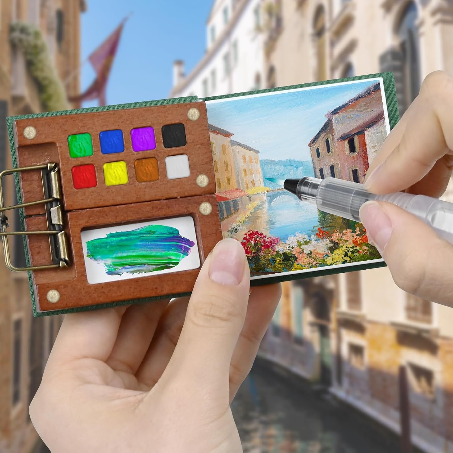 Mini Watercolor Palette Set Complete Travel Watercolor Kit