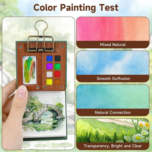 Mini Watercolor Palette Set Complete Travel Watercolor Kit