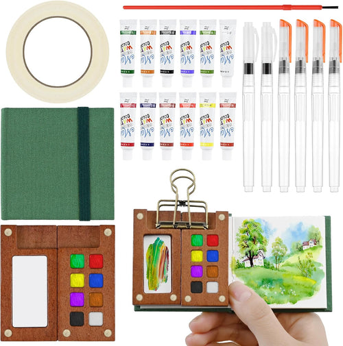 Mini Watercolor Palette Set Complete Travel Watercolor Kit