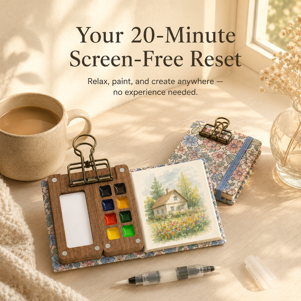 Mini Watercolor Palette Set Complete Travel Watercolor Kit