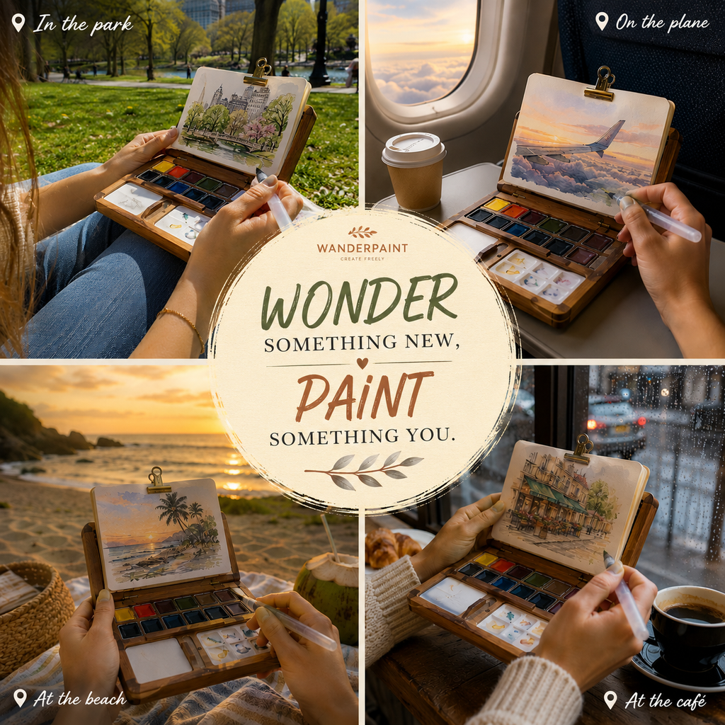 Mini Watercolor Palette Set Complete Travel Watercolor Kit