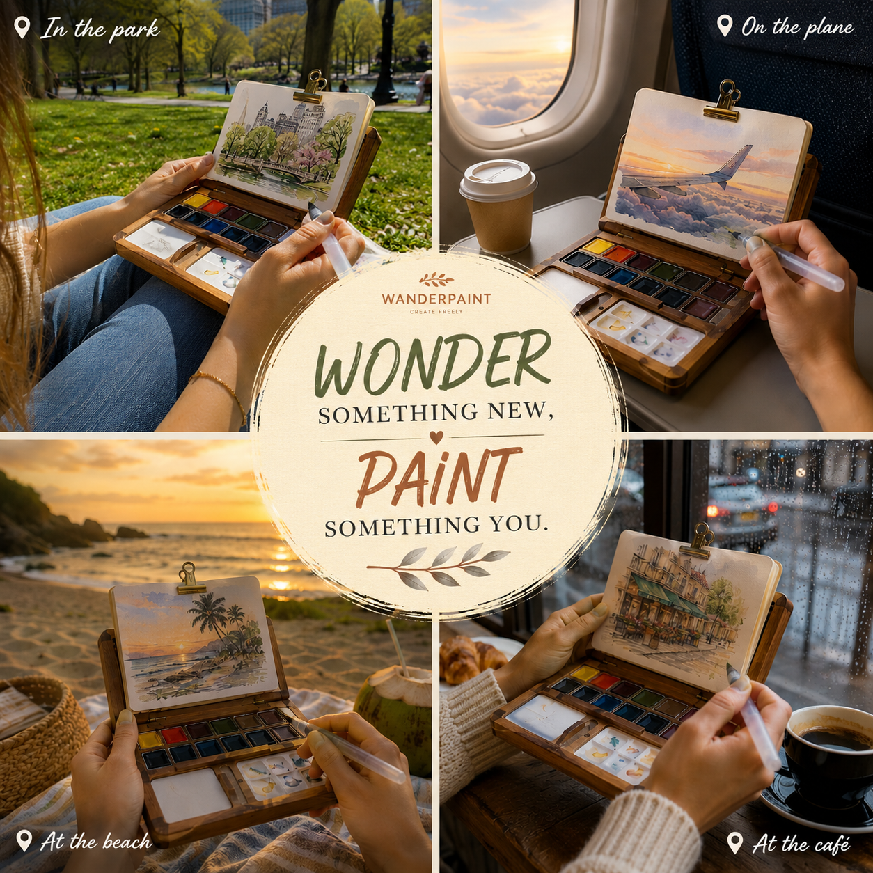 Mini Watercolor Palette Set Complete Travel Watercolor Kit