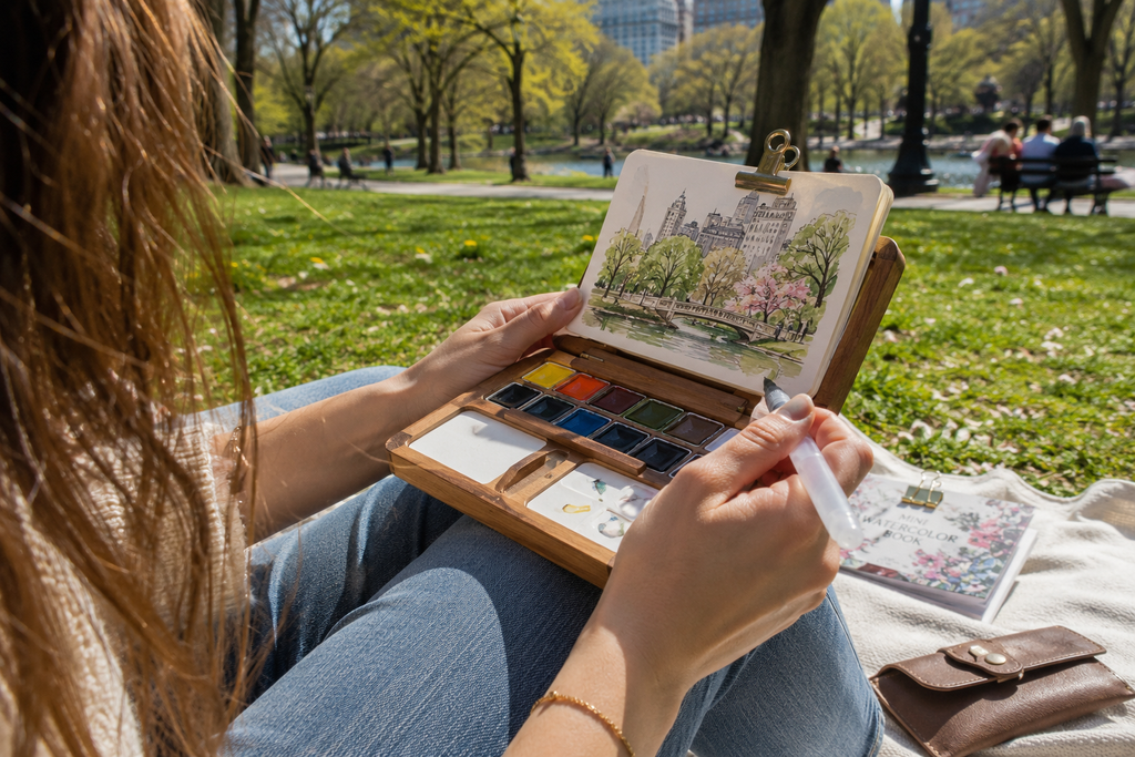Mini Watercolor Palette Set Complete Travel Watercolor Kit